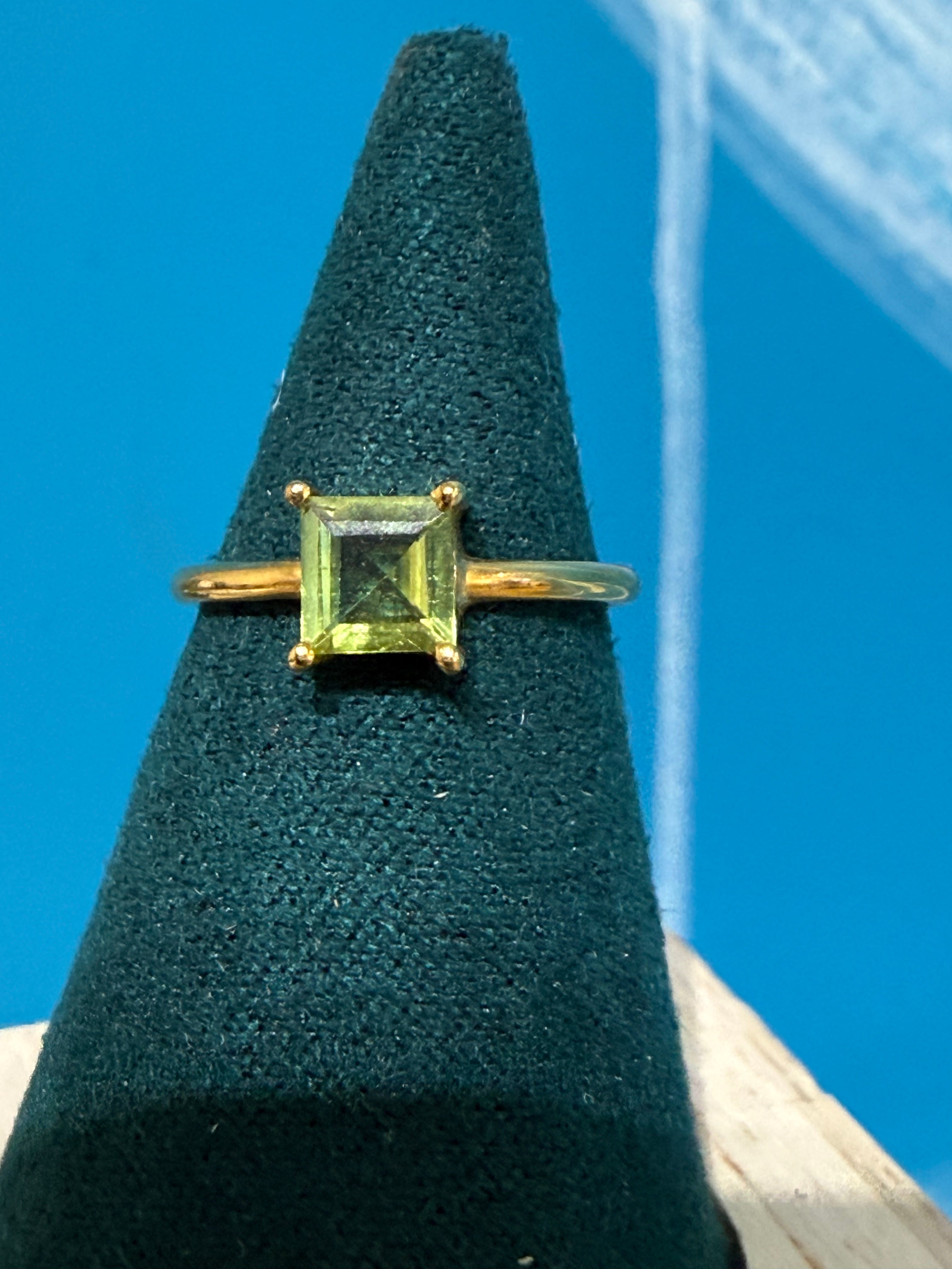 Peridot Vermeil Ring – Size 4 Crystal Wellness