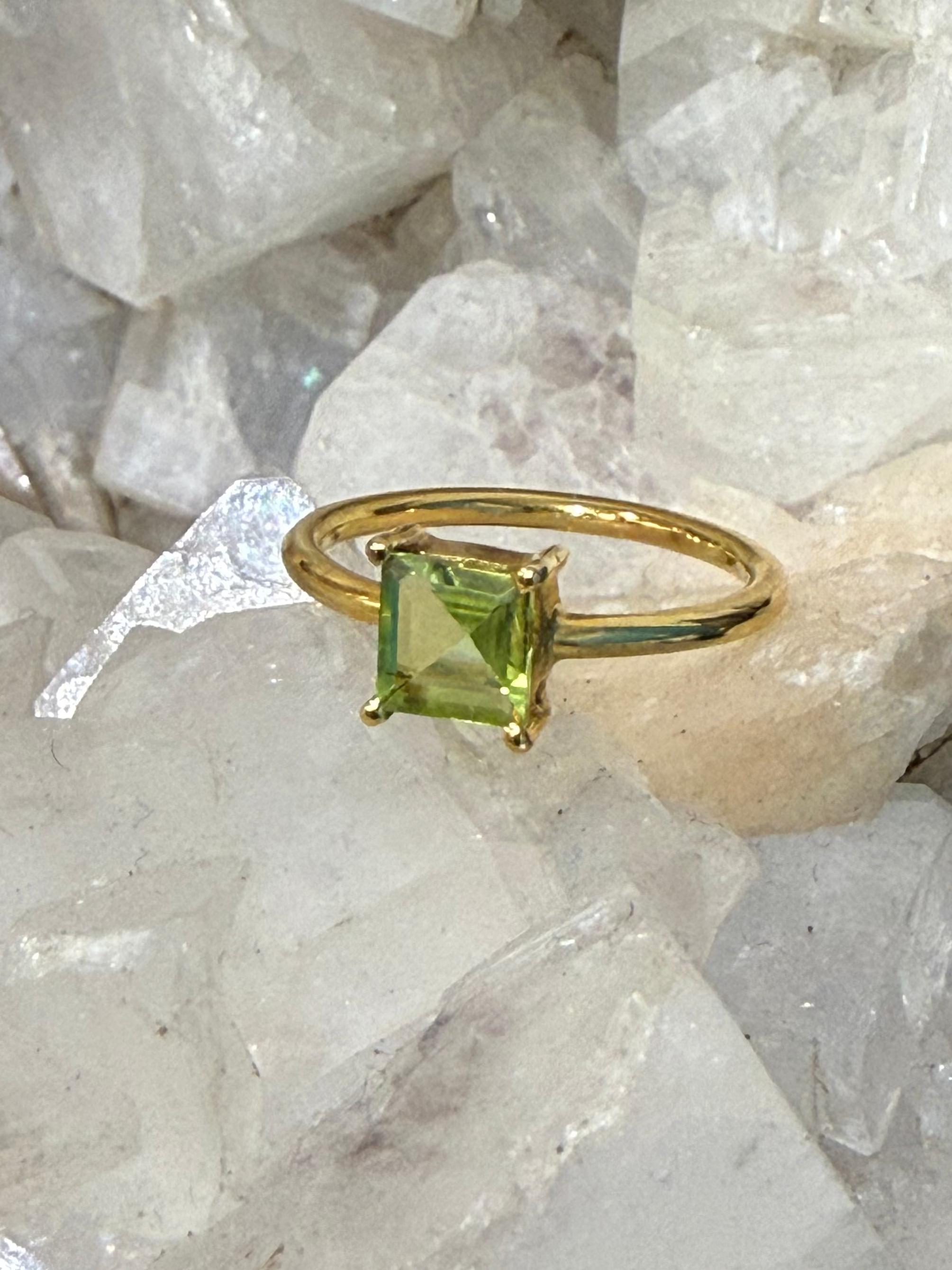 Peridot Vermeil Ring – Size 4 Crystal Wellness