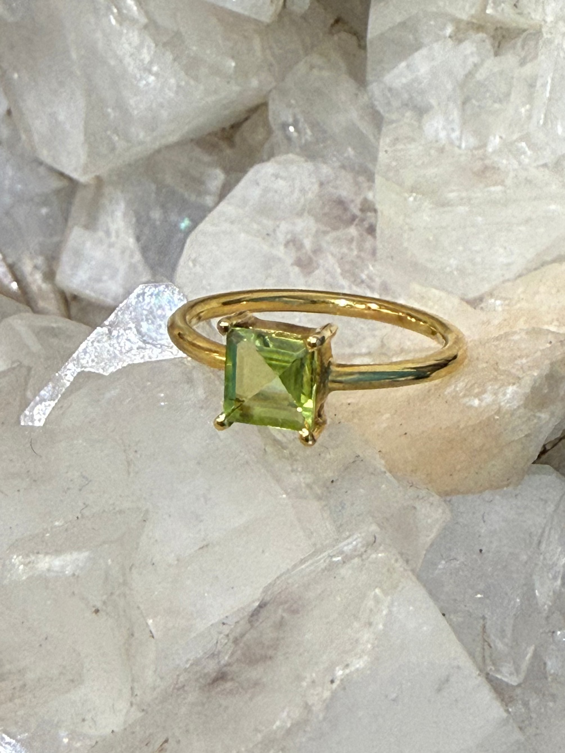 Peridot Vermeil Ring – Size 4 Crystal Wellness