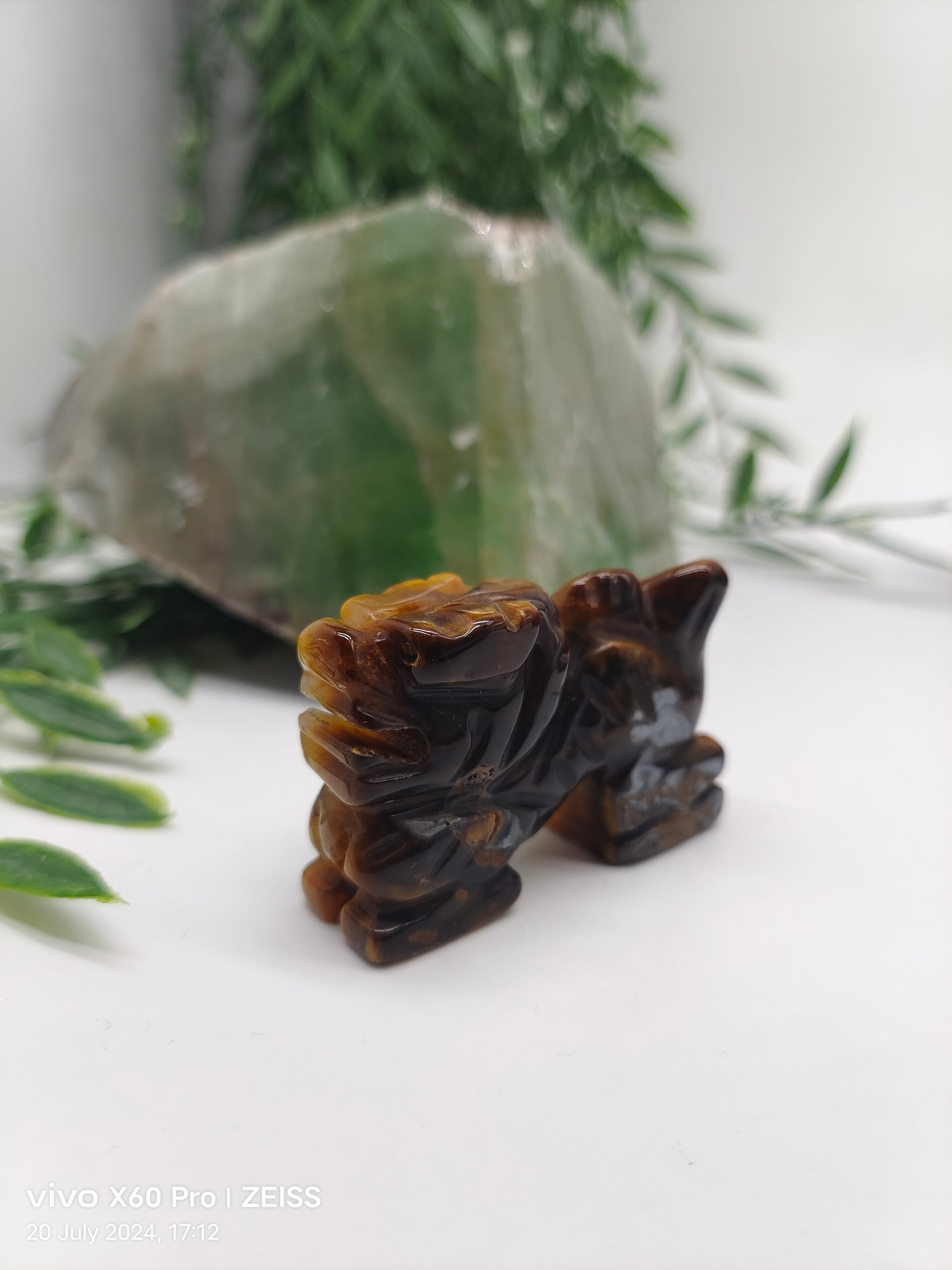 Animal Figurines - Gold Tigers Eye Crystal Wellness