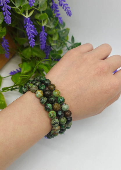 African Turquoise Beads Bracelet Crystal Wellness