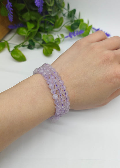 Genuine Natural Lavender Jade Bracelet Crystal Wellness