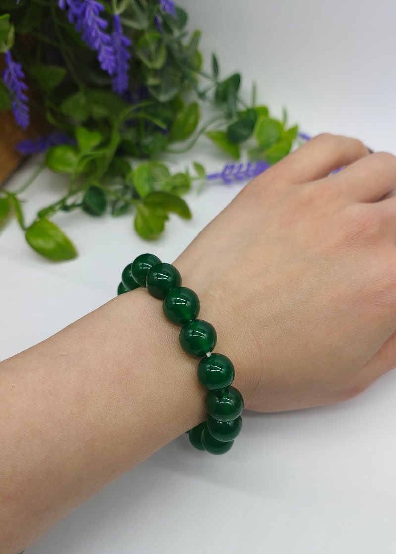 Green Onyx Beads Bracelet Crystal Wellness
