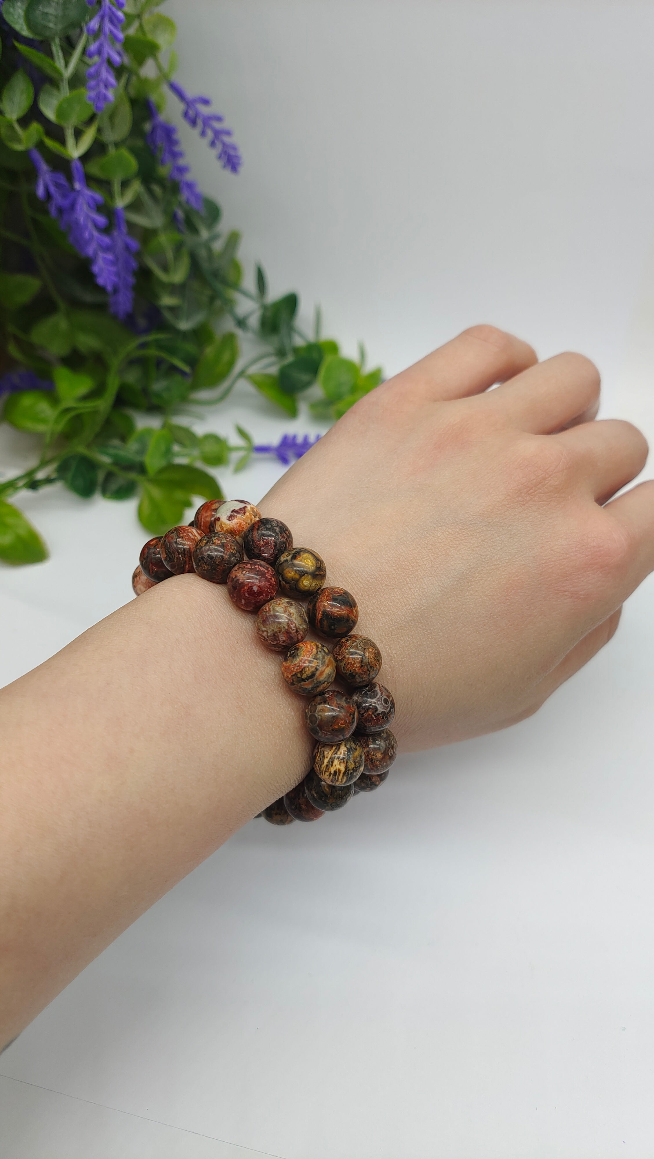 Leopard Jasper Bracelet Crystal Wellness
