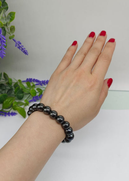 Hematite Magnetic Beads Bracelet Crystal Wellness