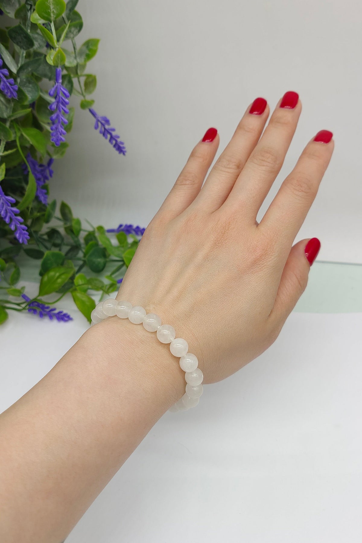 White Jade Bracelet Crystal Wellness