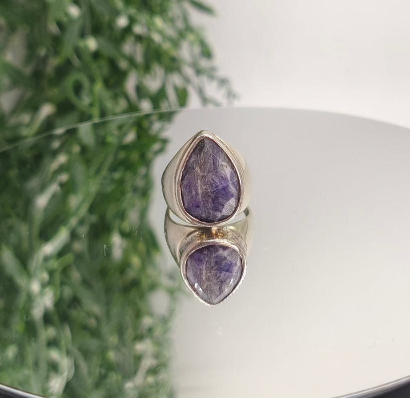 Iolite 925 Sterling Silver Rings Size 7 Crystal Wellness