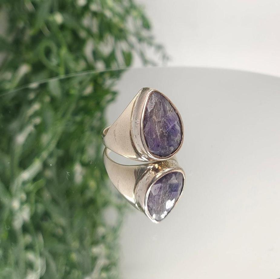 Iolite 925 Sterling Silver Rings Size 7 Crystal Wellness