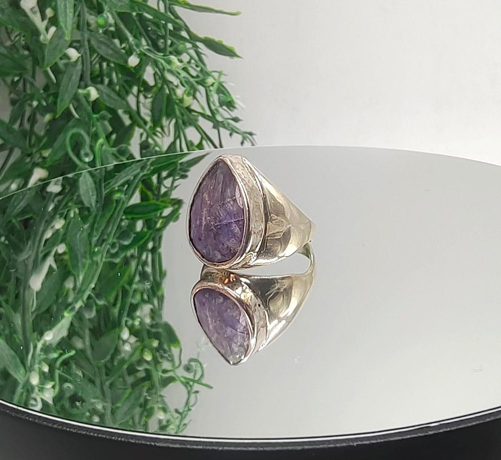 Iolite 925 Sterling Silver Rings Size 7 Crystal Wellness