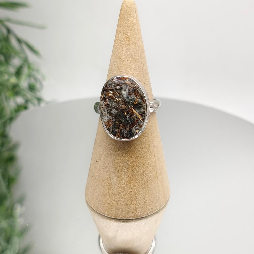 Astrophyllite 925 Sterling Silver Rings Size 9 Crystal Wellness