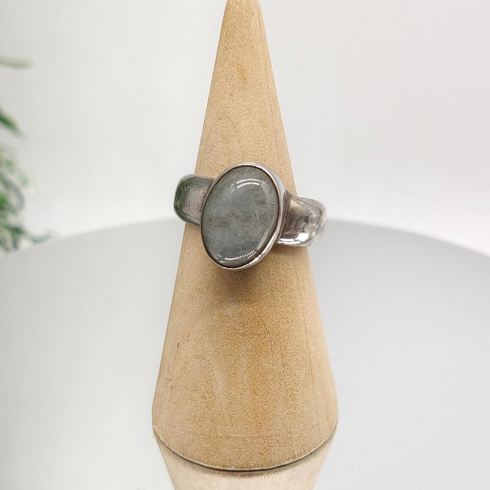 Green Phantom Quartz 925 Sterling Silver Rings Size 9 Crystal Wellness