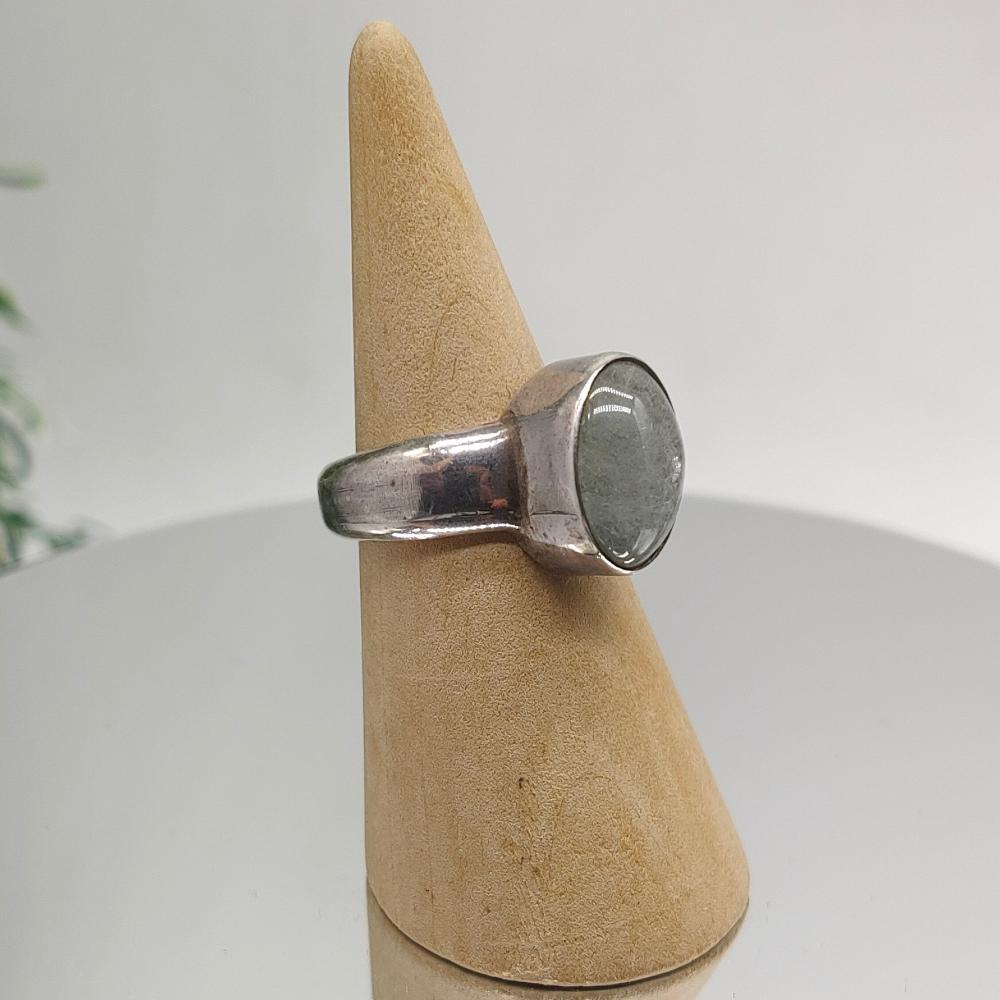 Green Phantom Quartz 925 Sterling Silver Rings Size 9 Crystal Wellness