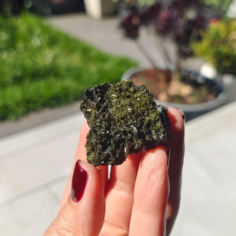 Green Tourmaline Cluster Crystal Wellness