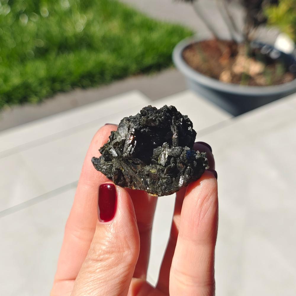 Green Tourmaline Cluster Crystal Wellness