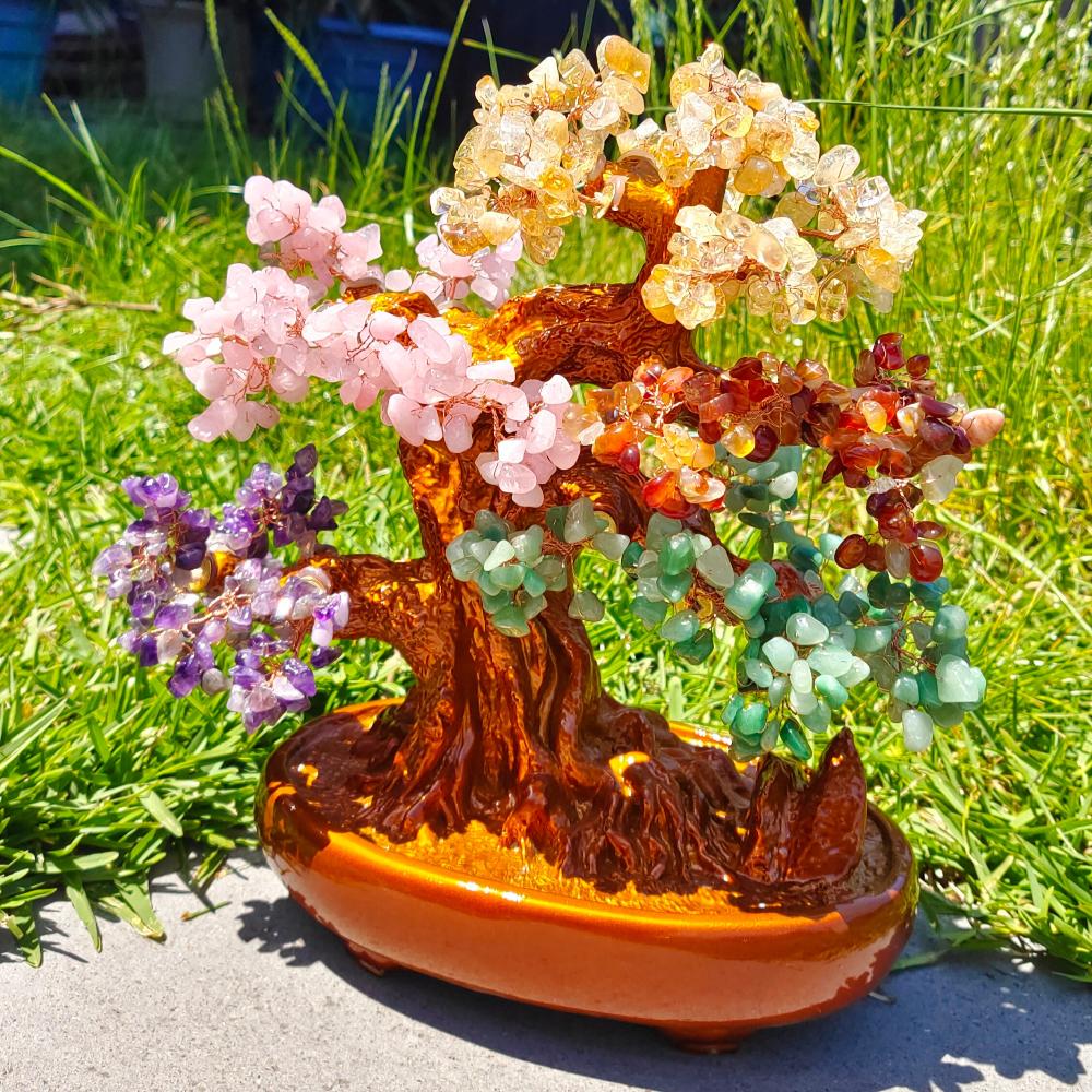 chinese carnelian crystal money tree Multi-Stone Crystal Tree of Abundance (Tree of Harmony & Prosperity) – Crystal Wellness