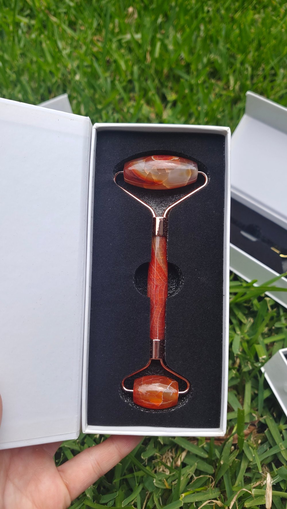 Red Jasper Facial Roller Crystal Wellness