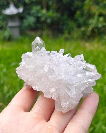 Natural Clear Quartz Cluster for Amplification, Healing and Clarity, Spiritual Connection Crystal Wellness