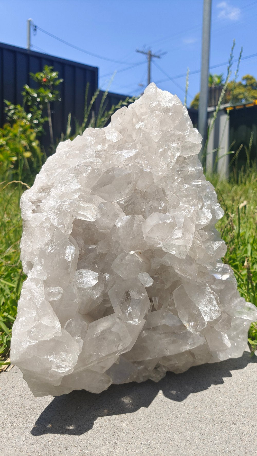 High-Grade Clear Quartz Cluster 11.3Kgs 31x24x20cm Crystal Wellness