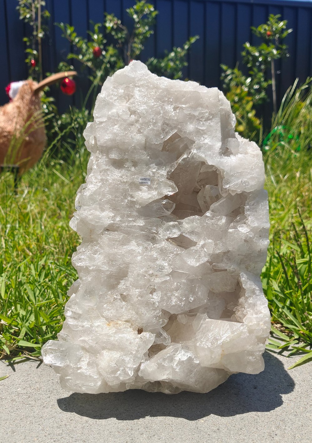 High-Grade Clear Quartz Cluster 11.3Kgs 31x24x20cm Crystal Wellness