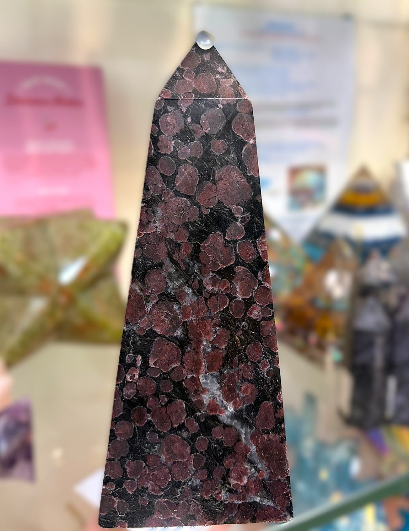 Rhodolite Garnet 19x7.5x7.5 cm 1.8 kg – The Stone of Passion, Inspiration & Emotional Balance Crystal Wellness