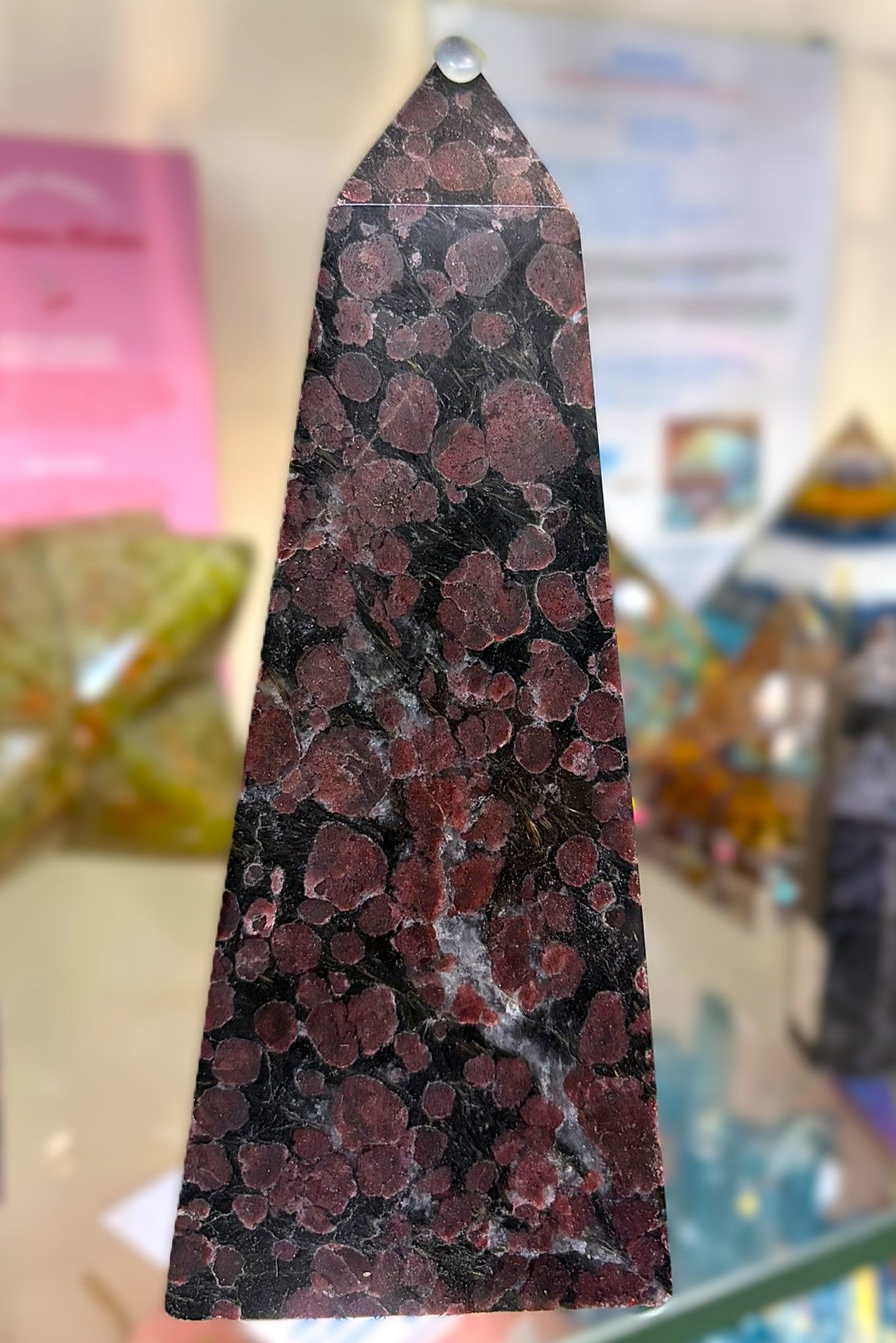 Rhodolite Garnet 19x7.5x7.5 cm 1.8 kg – The Stone of Passion, Inspiration & Emotional Balance Crystal Wellness