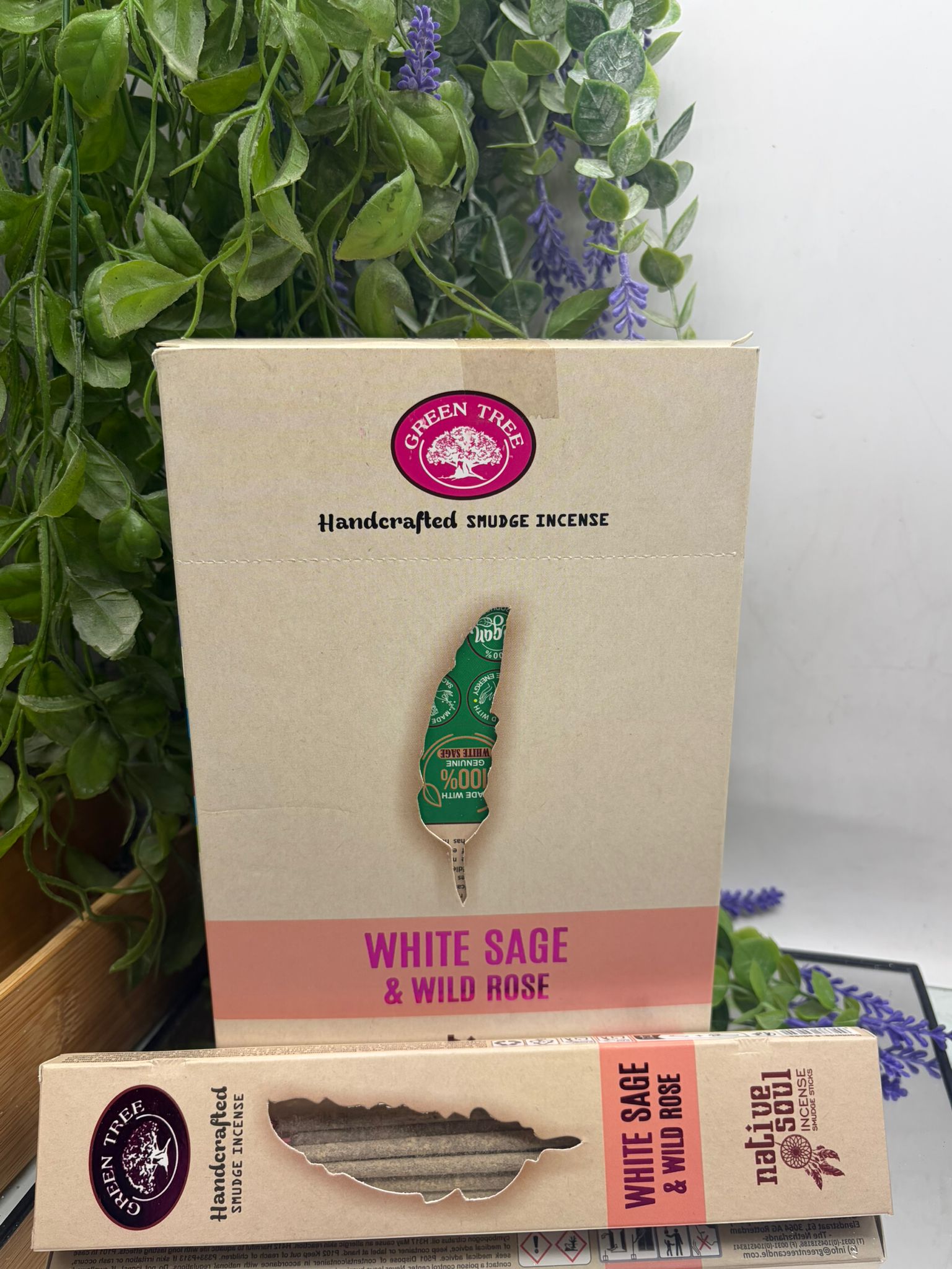 Native Soul - White Sage & Wild Rose Incense Crystal Wellness
