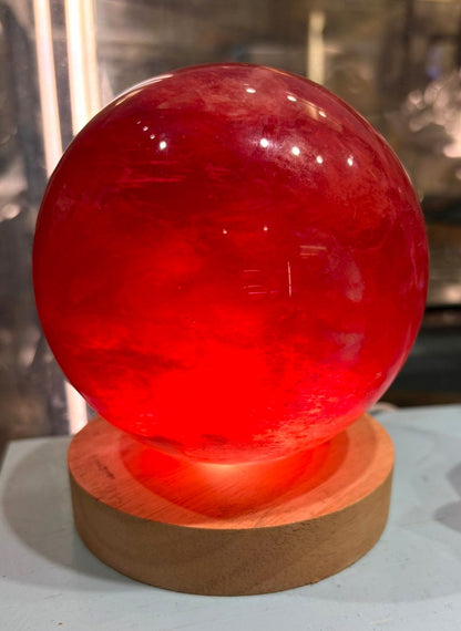 Strawberry Obsidian Sphere – Grounding Love & Emotional Strength | Protective Crystal for Healing & Balance Crystal Wellness