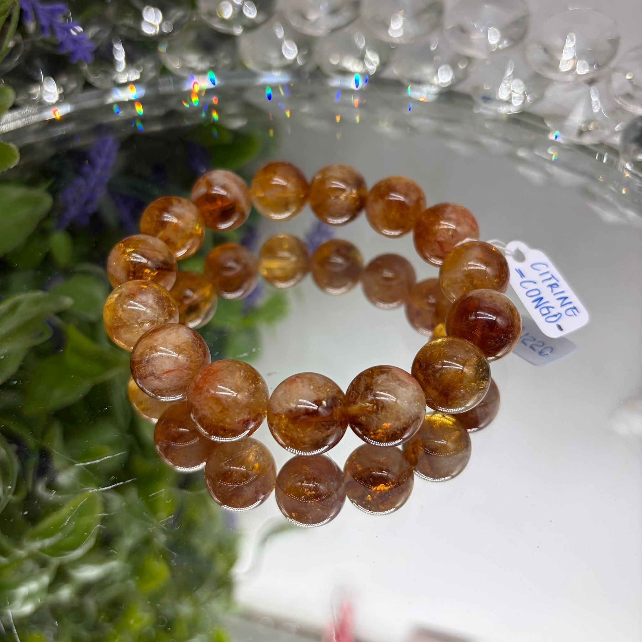 Congo-Style Citrine Bracelet (Stone of Abundance & Solar Empowerment) Crystal Wellness