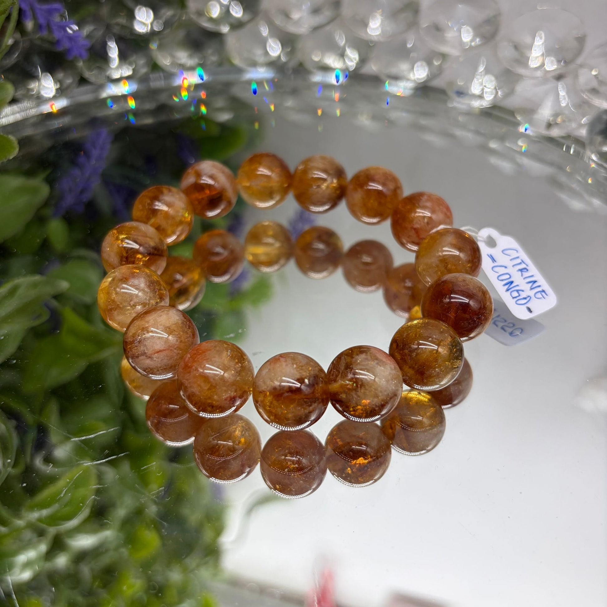 Congo-Style Citrine Bracelet (Stone of Abundance & Solar Empowerment) Crystal Wellness