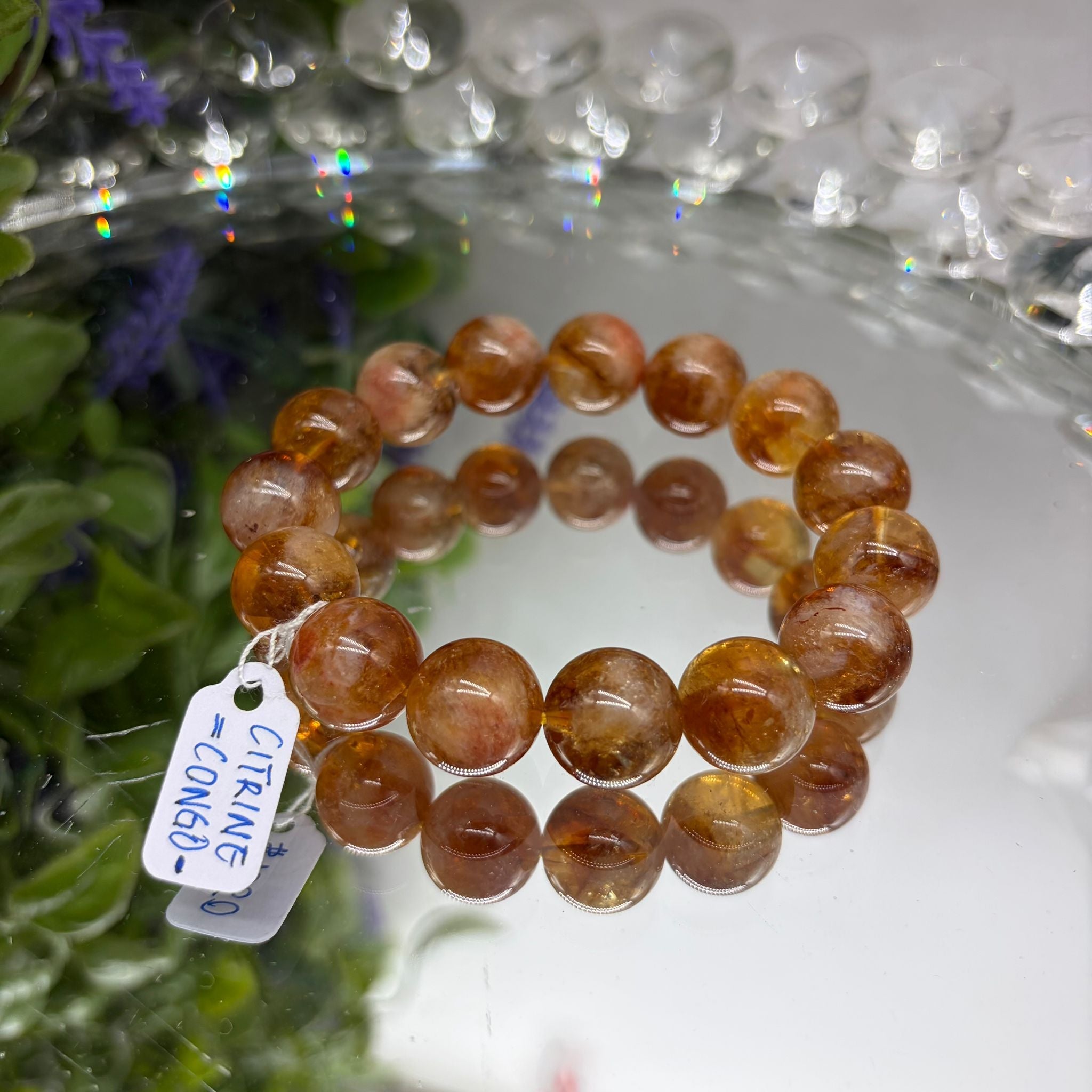 Congo-Style Citrine Bracelet (Stone of Abundance & Solar Empowerment) Crystal Wellness