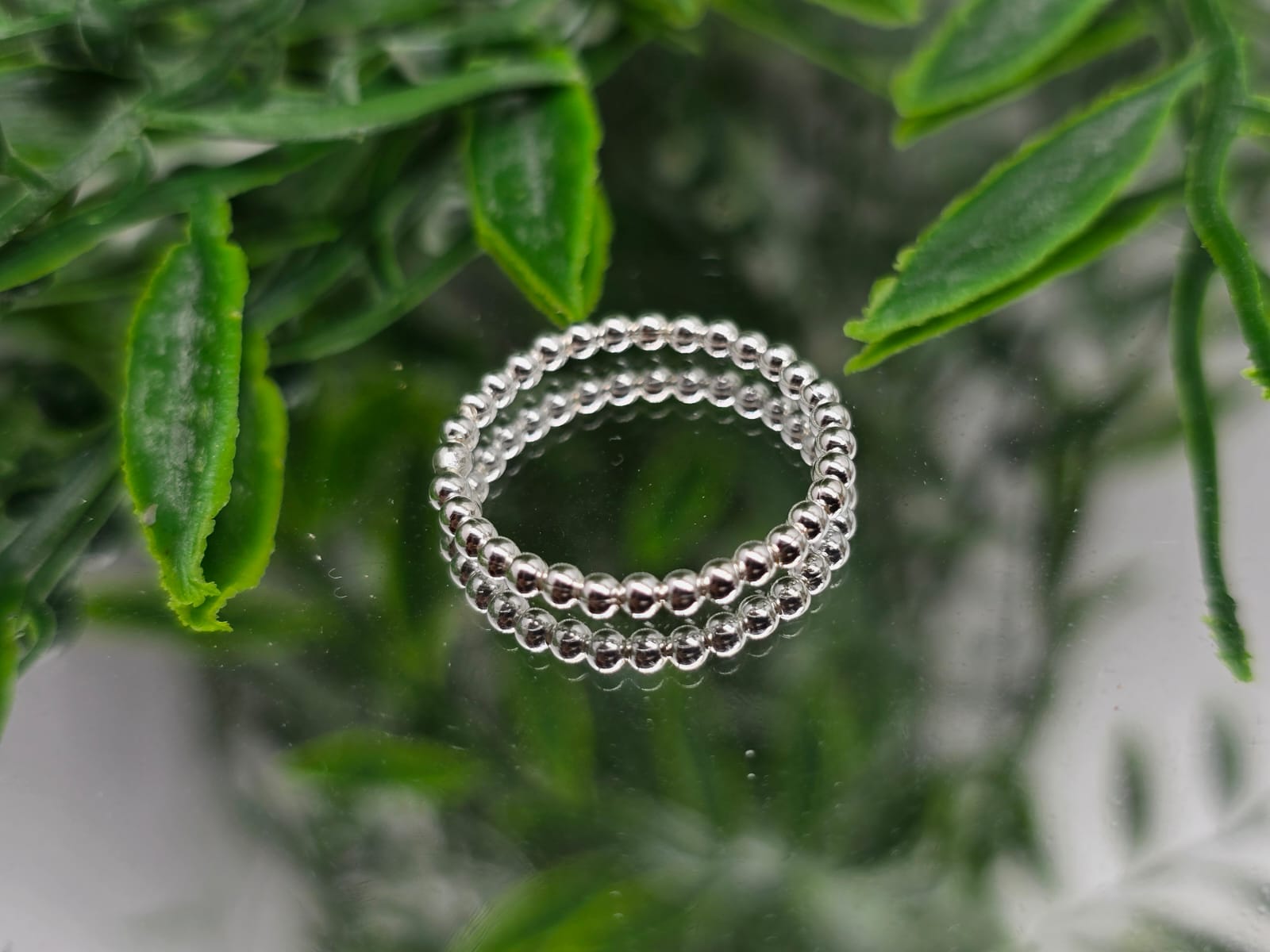 Sterling Silver Band Ring – Ball Design Crystal Wellness