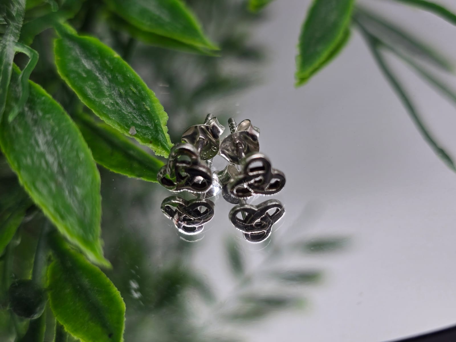 Trinity Sterling Silver Stud Earrings Crystal Wellness