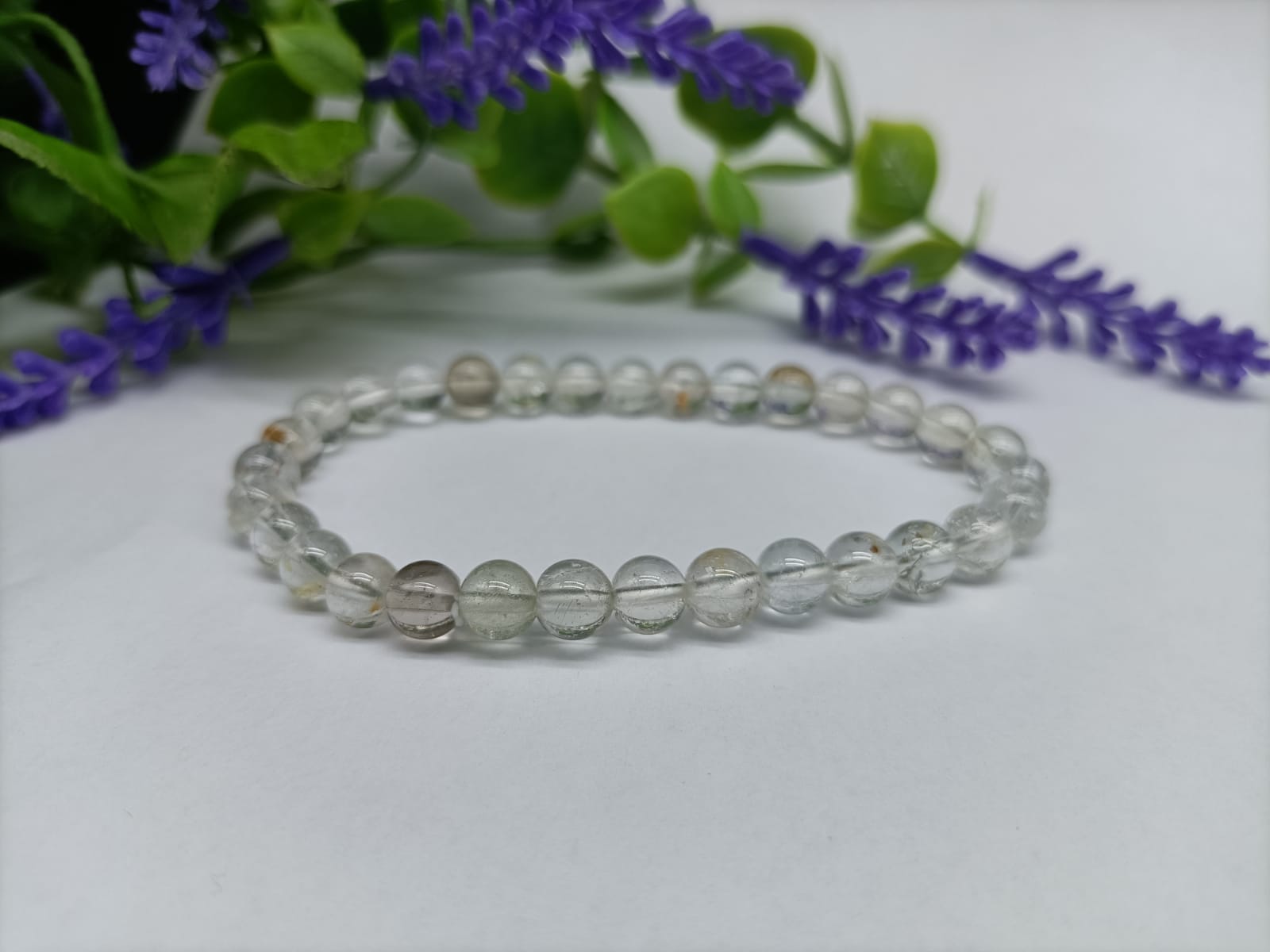 Natural White Topaz Beads Bracelets Crystal Wellness