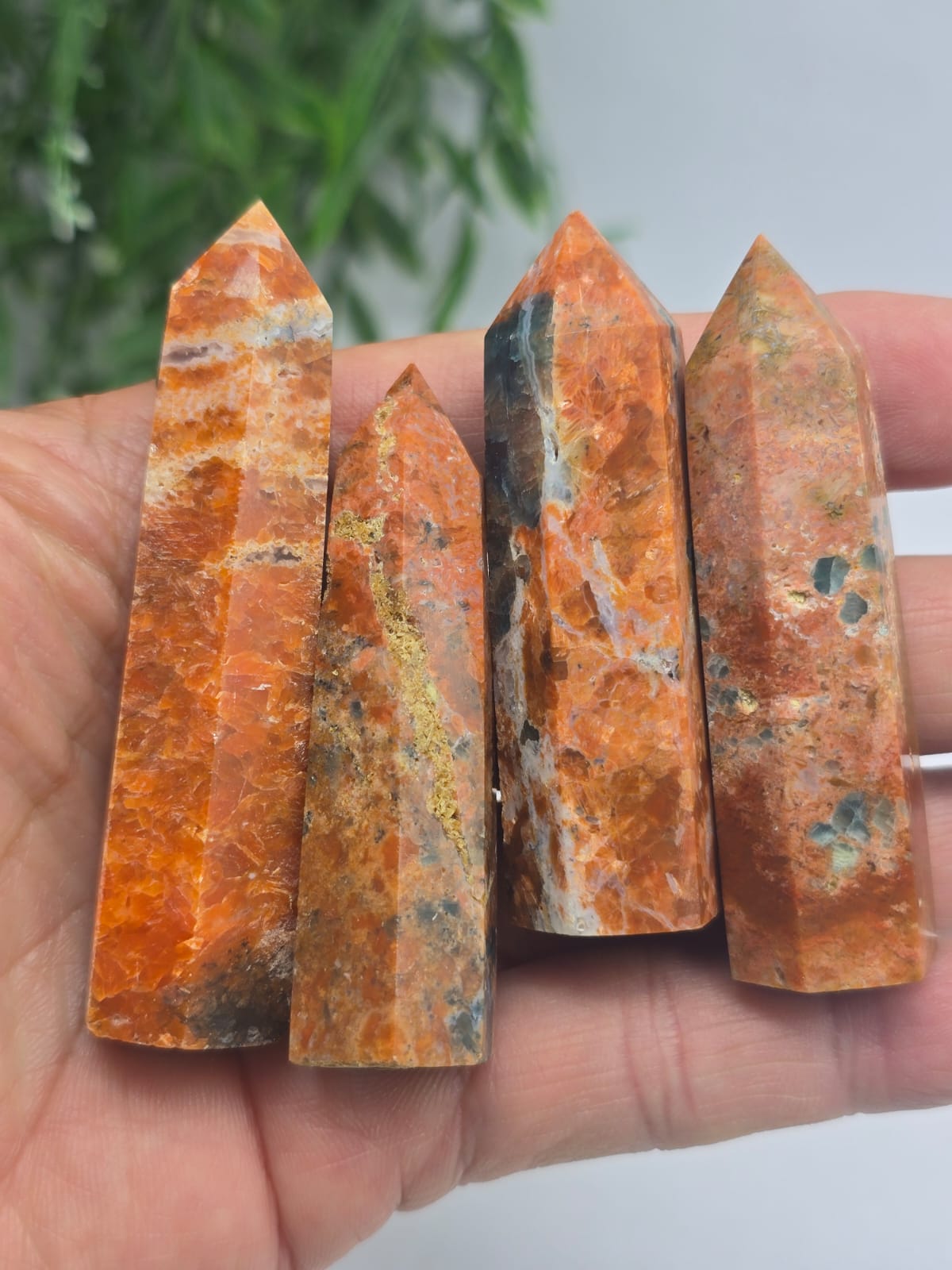 Red Calcite Point Crystal Wellness