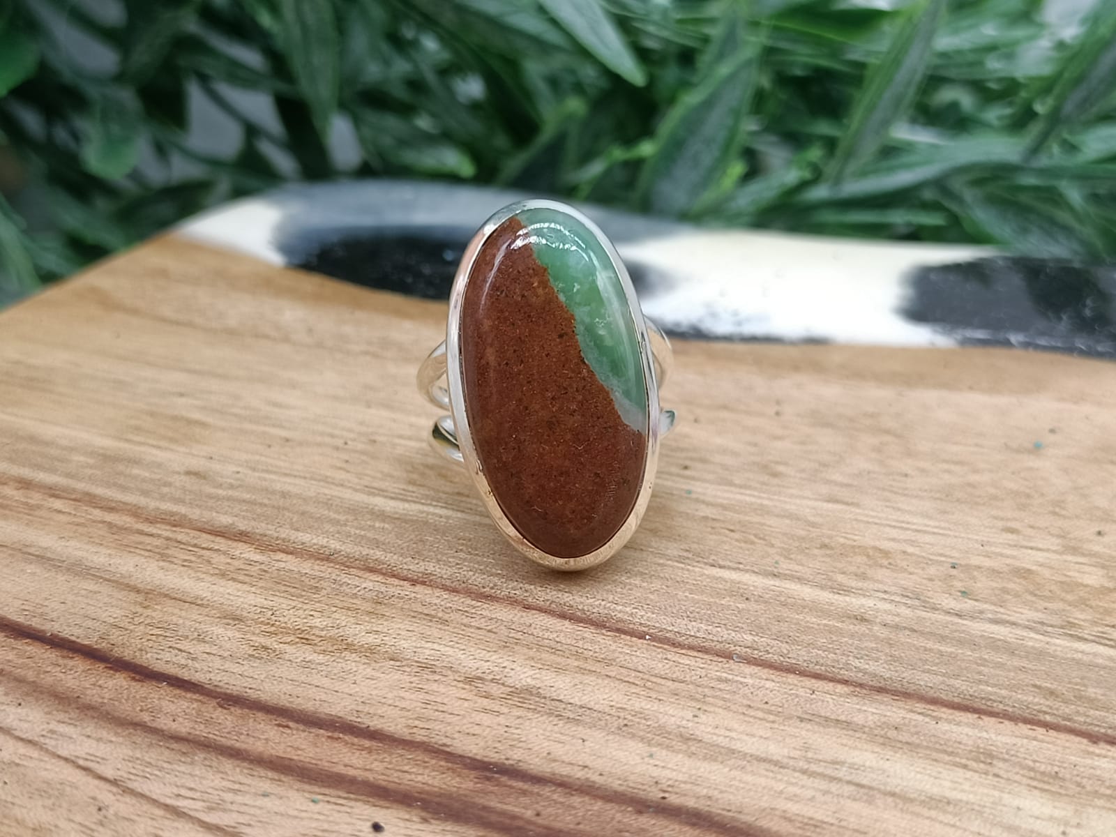 Boulder Chrysoprase Sterling Silver Ring Size US 8 - AUS P Crystal Wellness