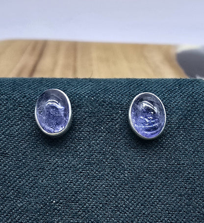 Tanzanite 925 Sterling Silver Studs Crystal Wellness
