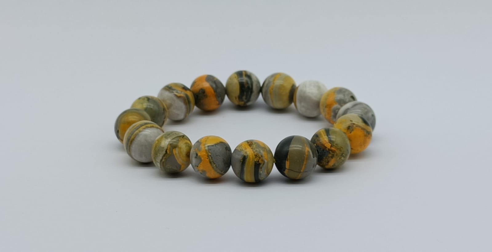 Bumblebee Jasper Beads Bracelet 8mm High Quality Crystal Wellness
