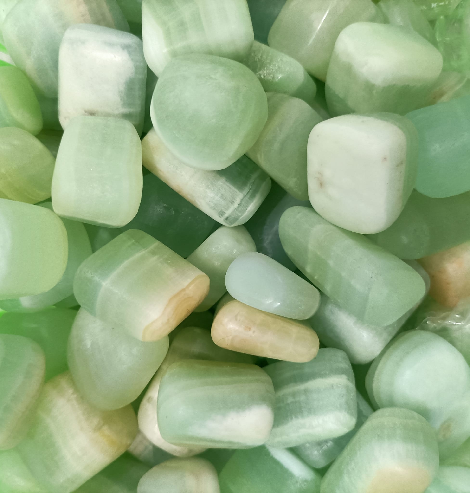 Pistachio Calcite Tumbled Stone Crystal Wellness