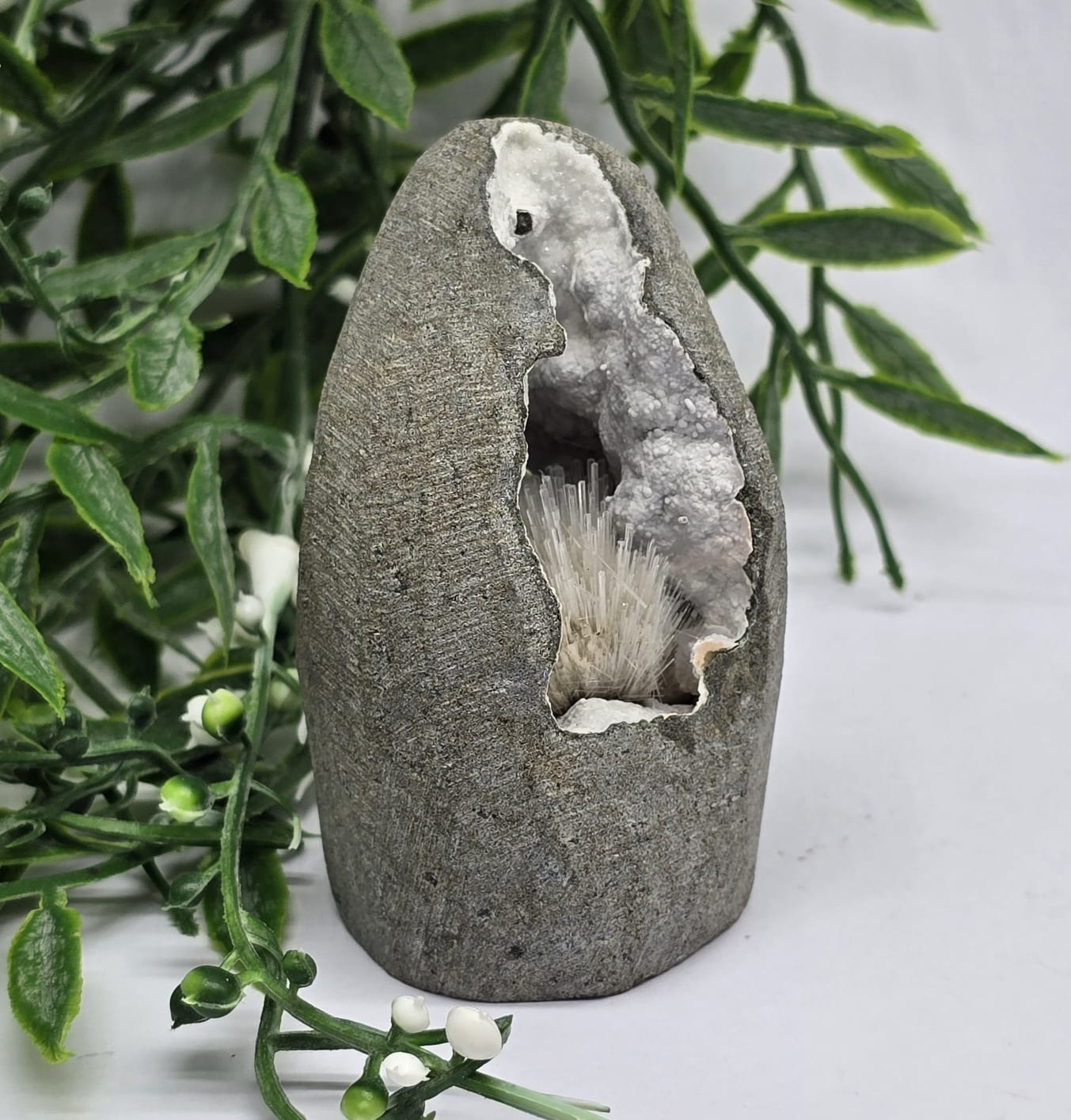 Natrolite Portal Geode 8x4x4cm Crystal Wellness