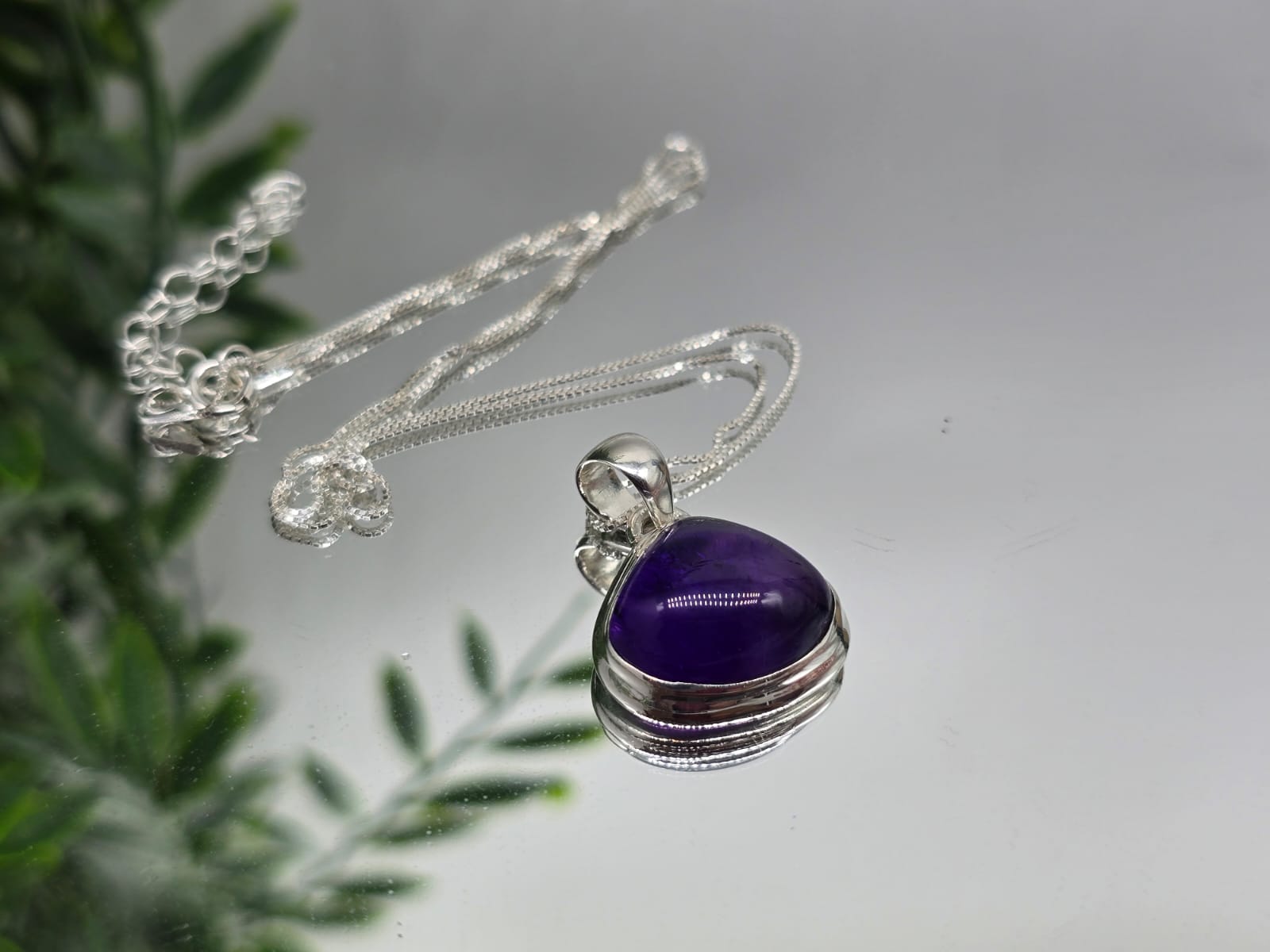 925 Sterling Silver Amethyst Pendant Crystal Wellness