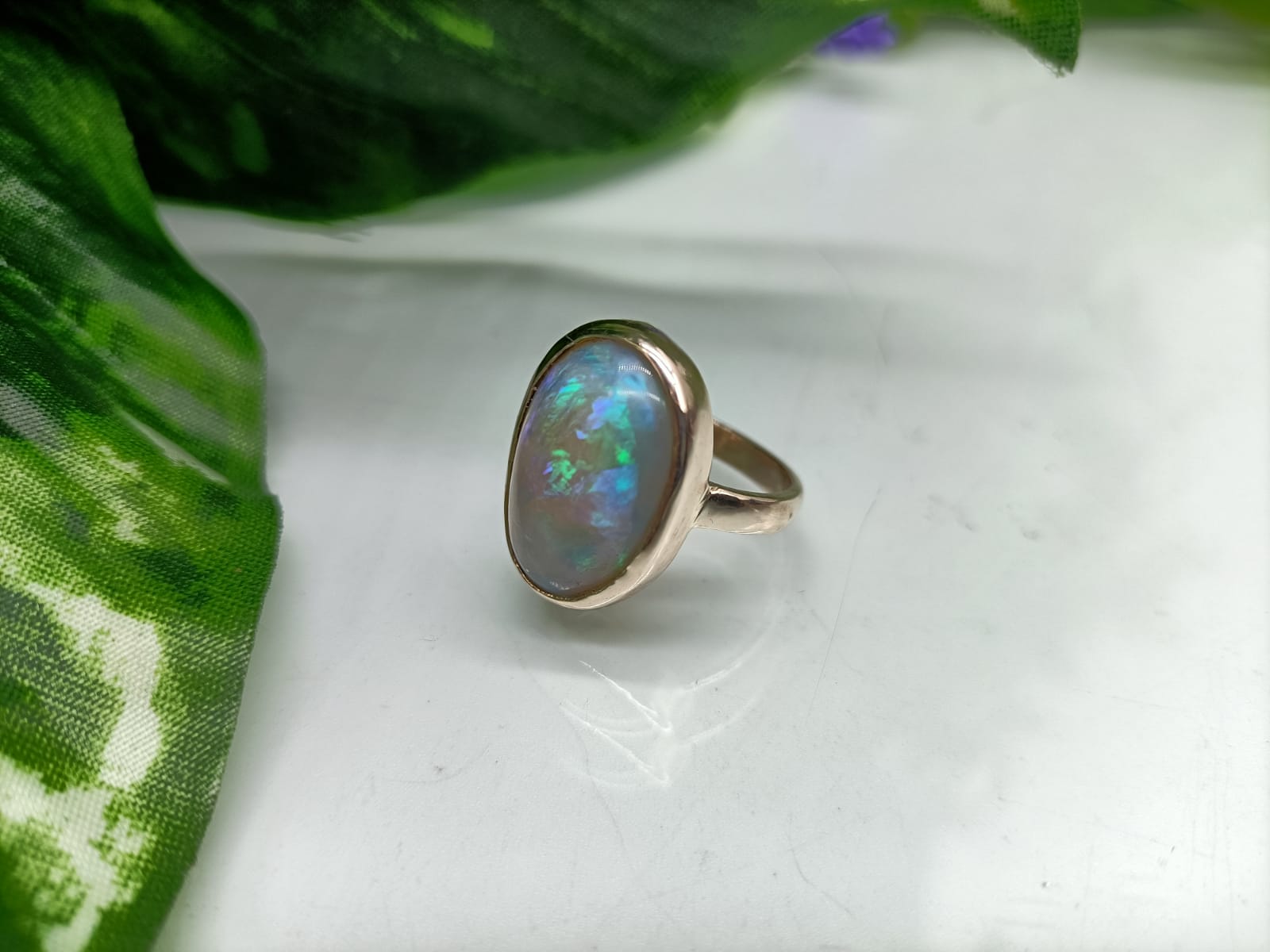 Australian Opal 14ct Gold Ring Size 7 Crystal Wellness