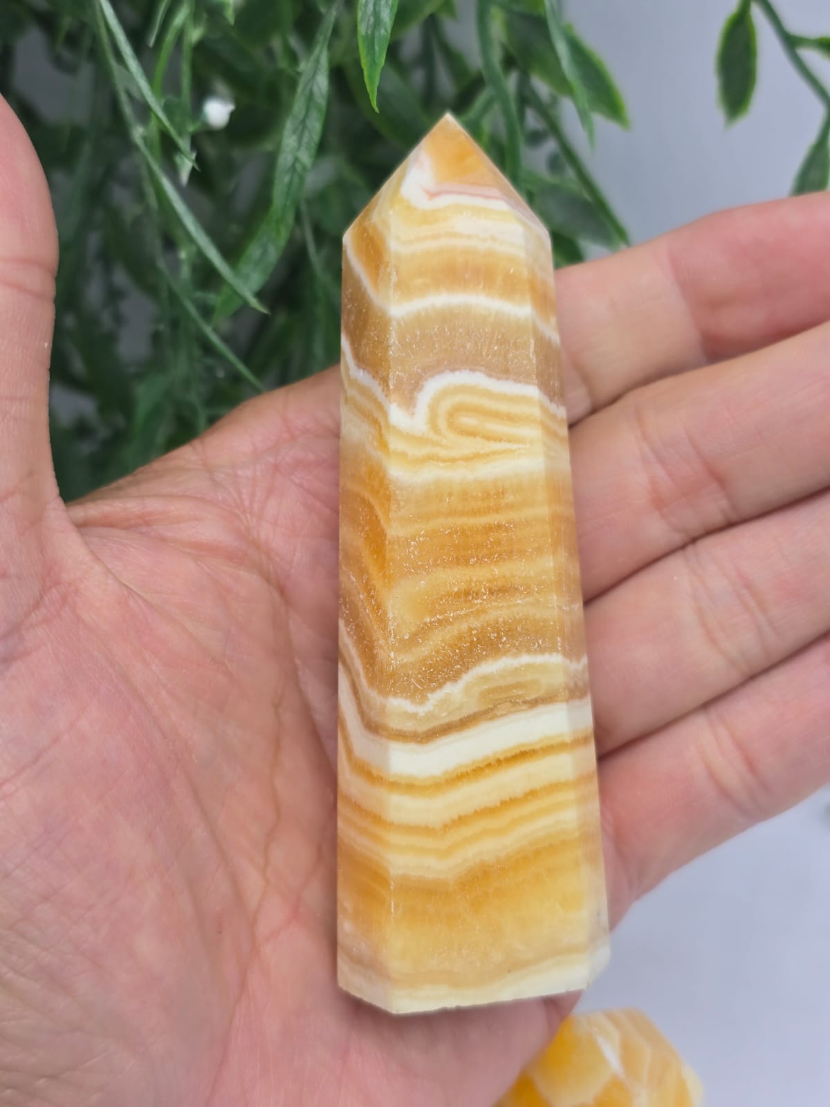 Yellow Calcite Point 10x3cm Crystal Wellness