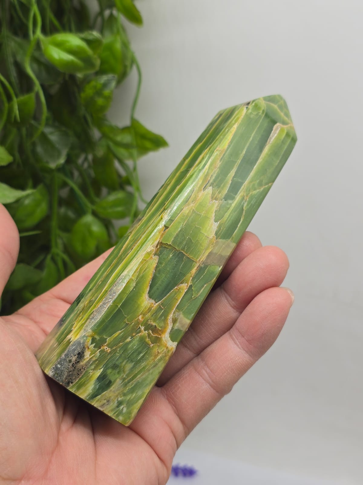 Tremolite Obelisk Crystal Wellness
