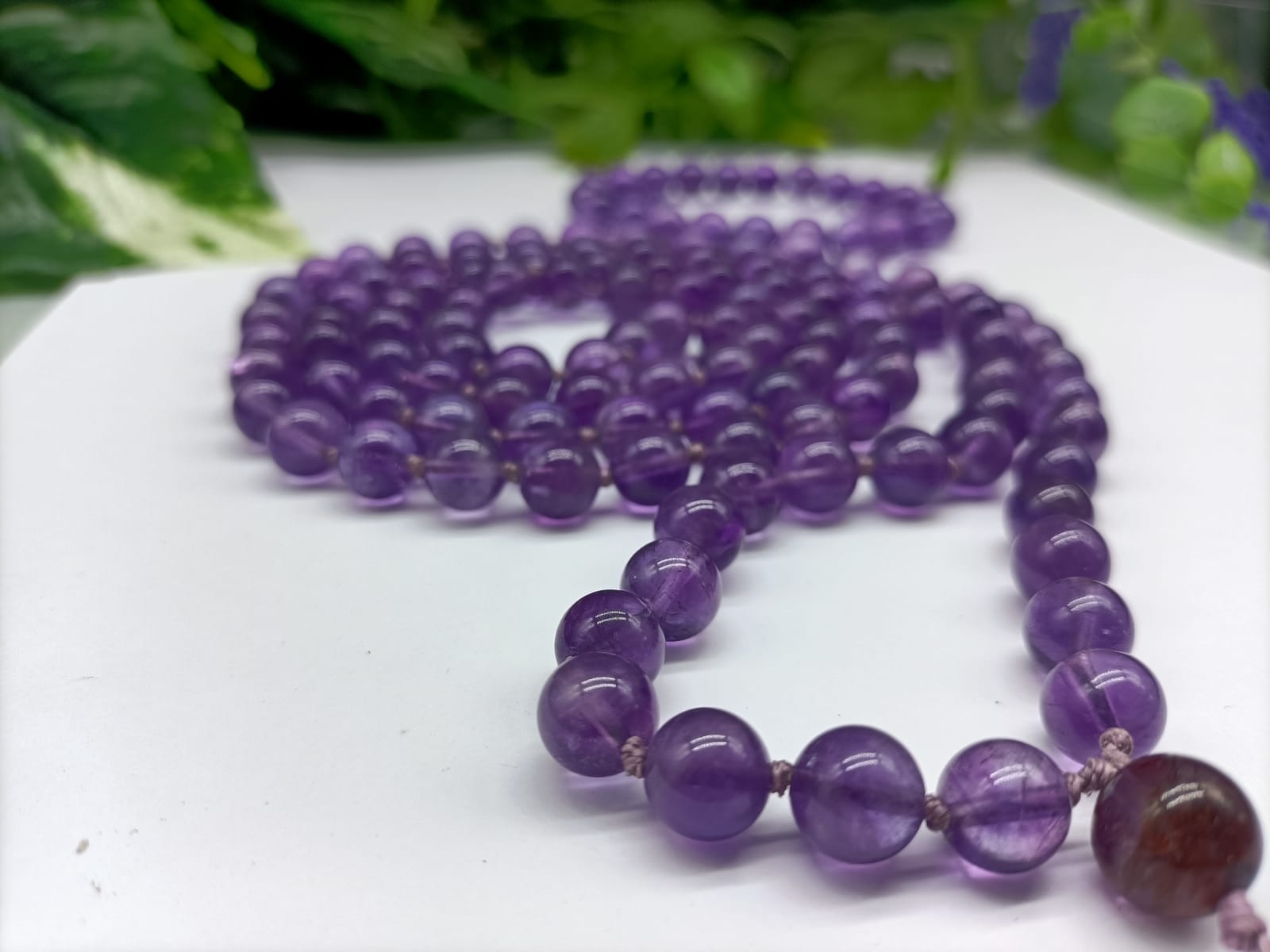 Amethyst Mala Beads 8mm with Bracelet Included Crystal Wellness