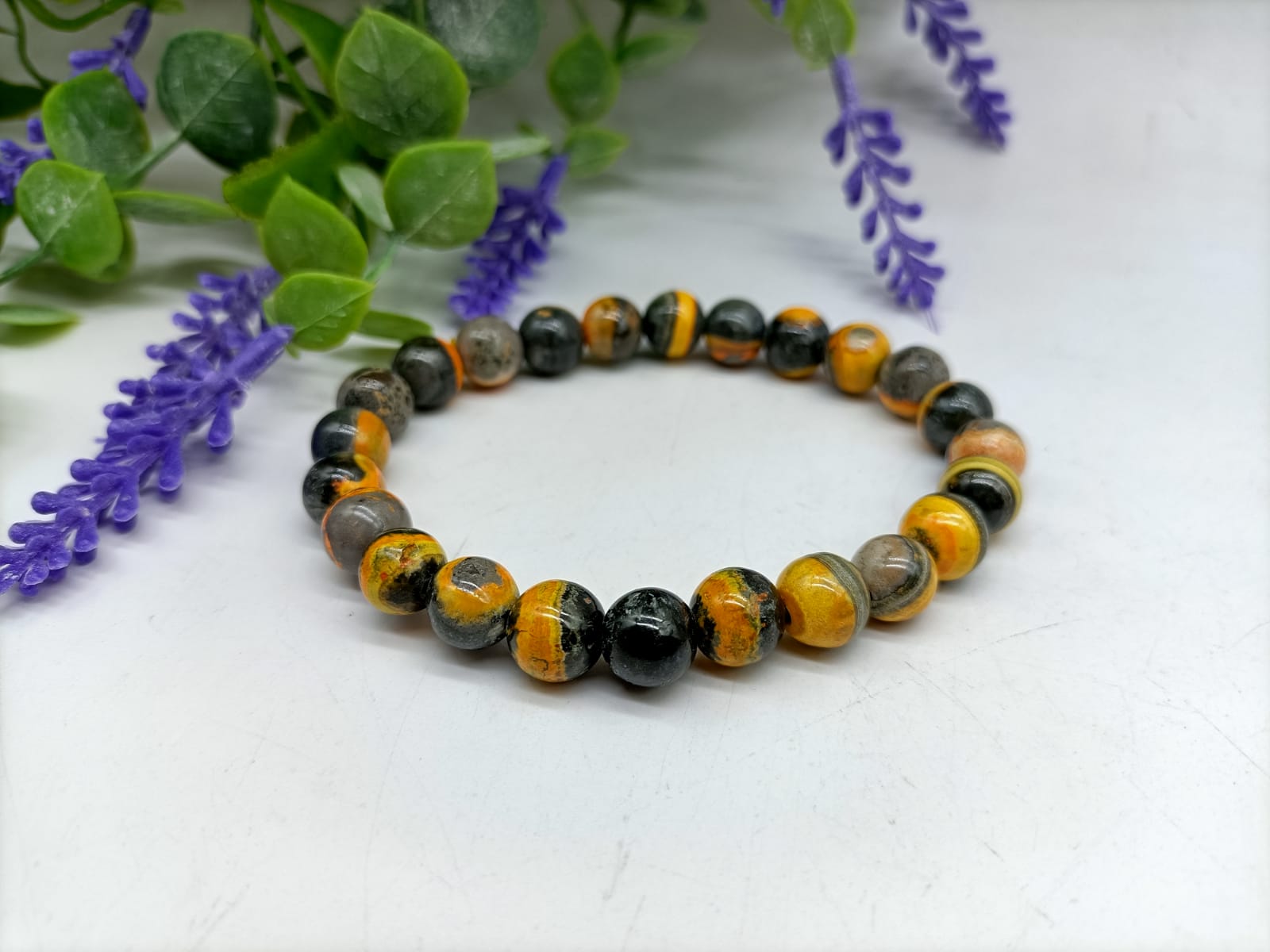 Bumblebee Jasper Beads Bracelet 8mm High Quality
