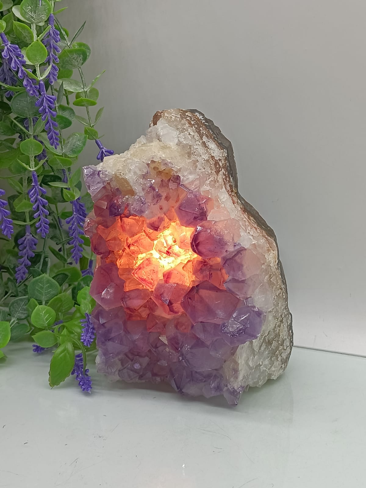 Amethyst Cluster Lamp 2.20kg Crystal Wellness