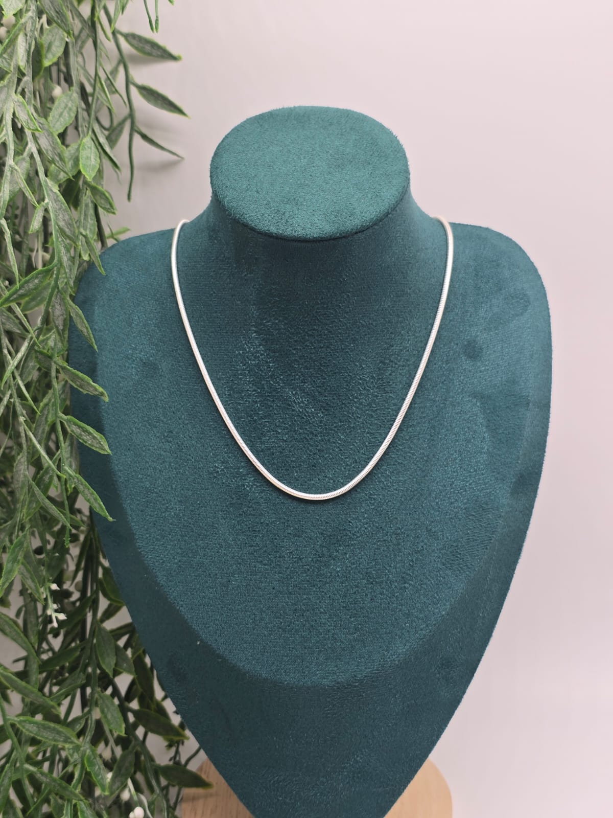 Snake Chain Necklace in 925 Sterling Silver Crystal Wellness