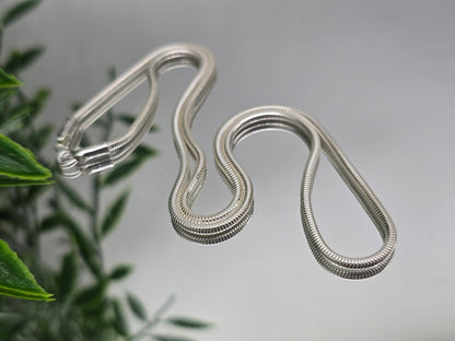 Snake Chain Necklace in 925 Sterling Silver Crystal Wellness