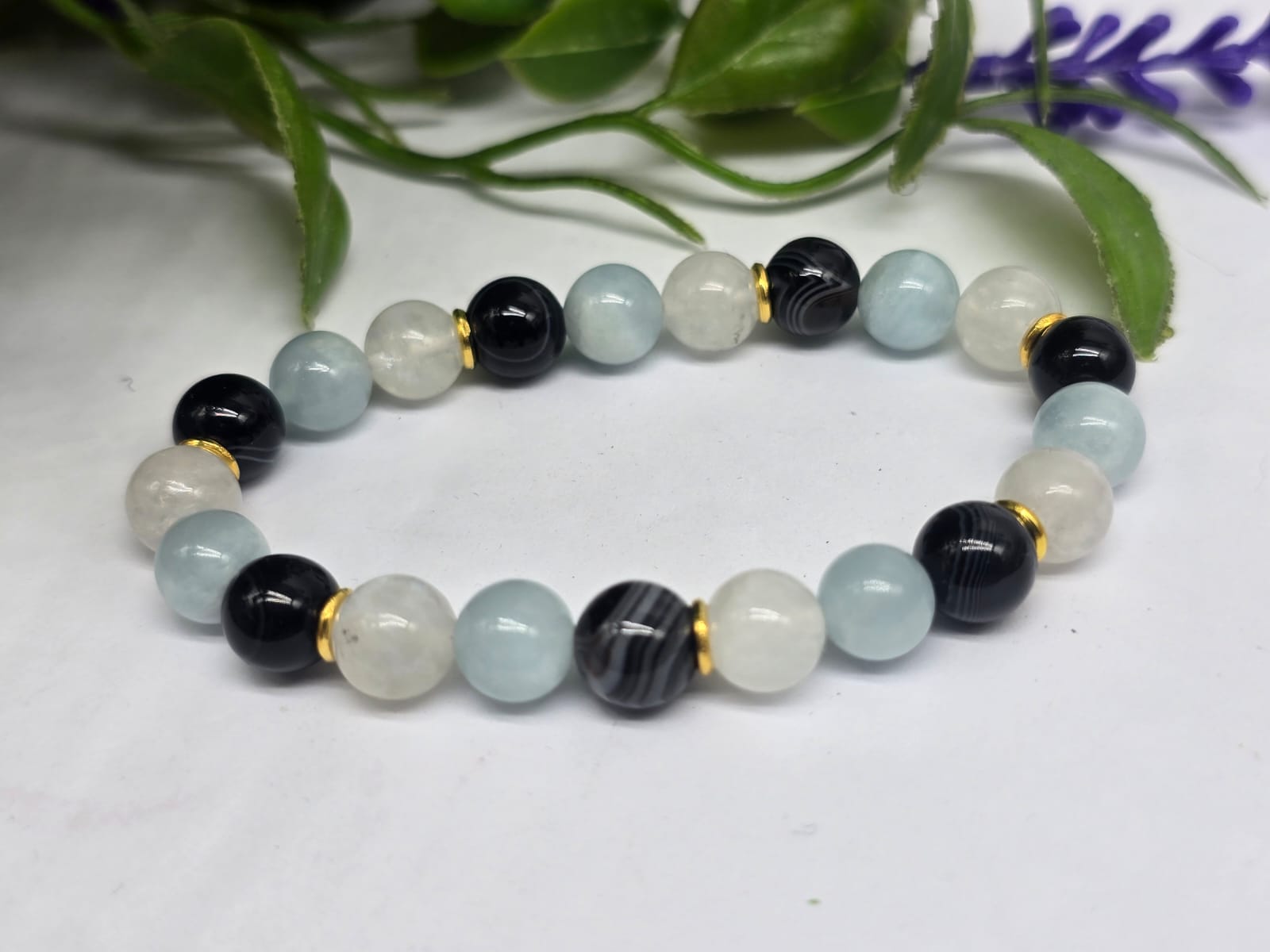 Harmony & Protection Beads Bracelet 8mm Crystal Wellness