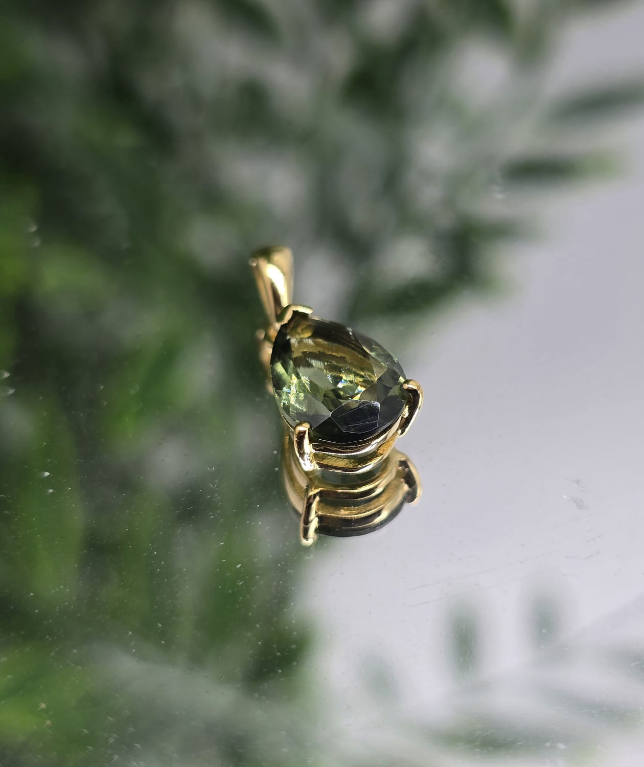 Authentic Moldavite Faceted Pendant 3.35ct Crystal Wellness